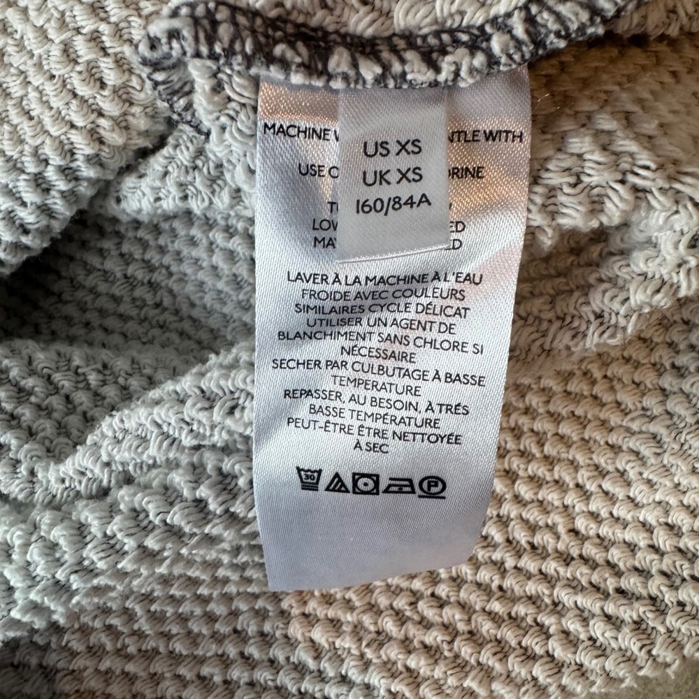 Pilcro Anthropologie Gray Boxy Knit Tee XS Oversized Minimalist Textured Top - Picture 9 of 11